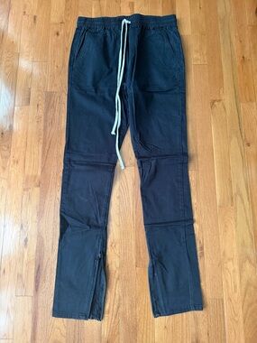 FOF Fear of God Essentials Black Drawstring Chino Pants